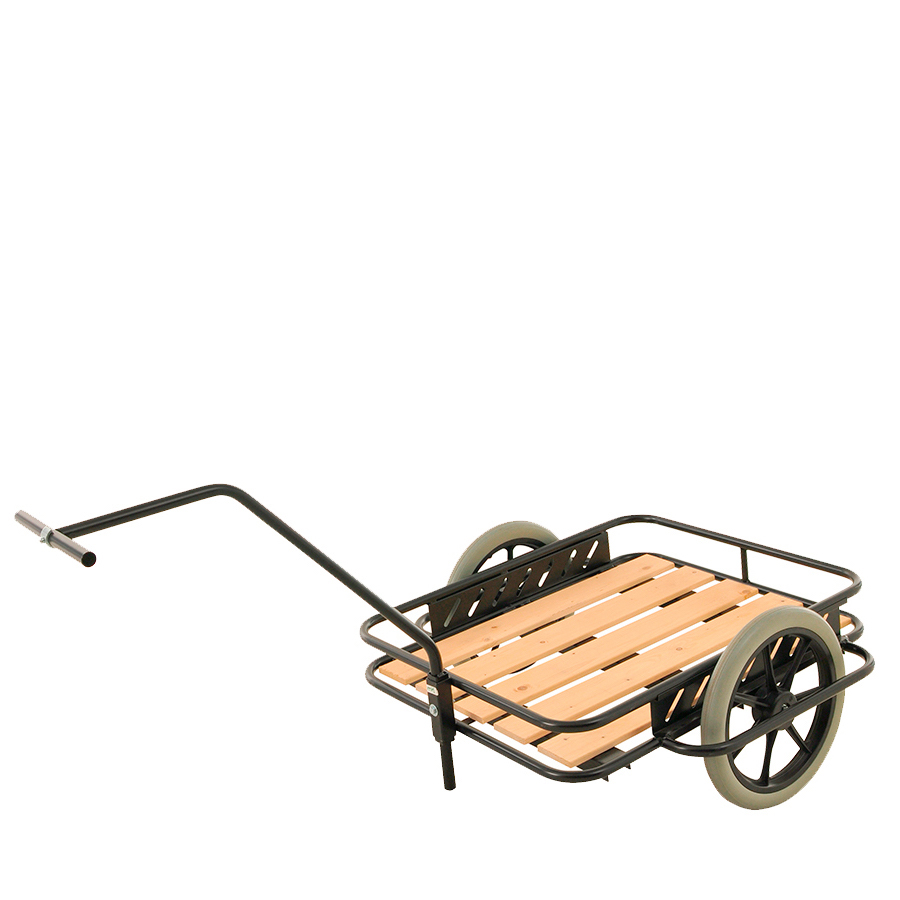 [048098] Remolque manual de acero con plataforma de madera - Dim.: 1600x910x900h mm