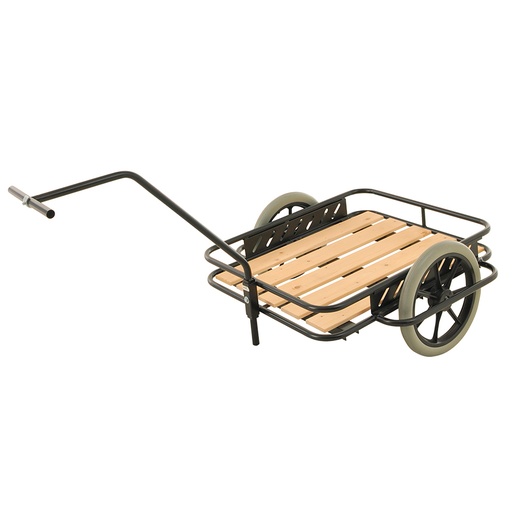 [048098] Remolque manual de acero con plataforma de madera - Dim.: 1600x910x900h mm