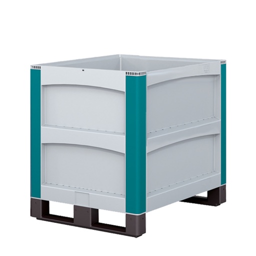 [048118] Contenedor de plástico con patines - Dim.: 800x600x720h mm - Gris