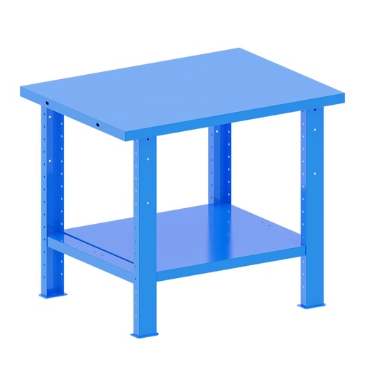 [048160] Banco de trabajo desmontable con encimera de acero - Dim.: 1000x750x840h mm - Azul ral 5012