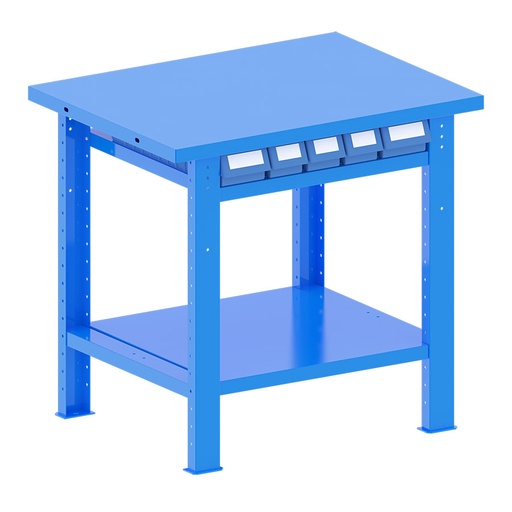 [048181] Banco de trabajo desmontable con encimera de acero - Dim.: 1000x750x940h mm - Azul ral 5012