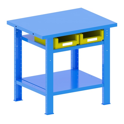 [048188] Banco de trabajo desmontable con encimera de acero - Dim.: 1000x750x940h mm - Azul ral 5012