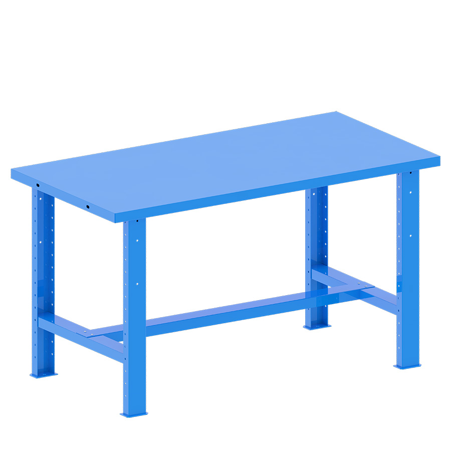 [048200] Banco de trabajo desmontable con encimera de acero - Dim.: 1500x750x840h mm - Azul ral 5012