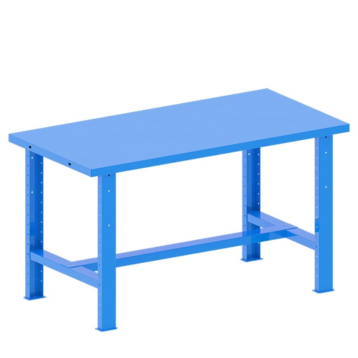 [048200] Banco de trabajo desmontable con encimera de acero - Dim.: 1500x750x840h mm - Azul ral 5012