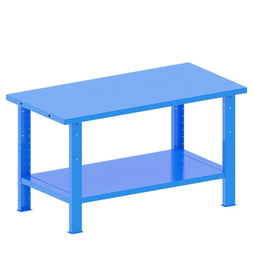 [048201] Banco de trabajo desmontable con encimera de acero - Dim.: 1500x750x840h mm - Azul ral 5012