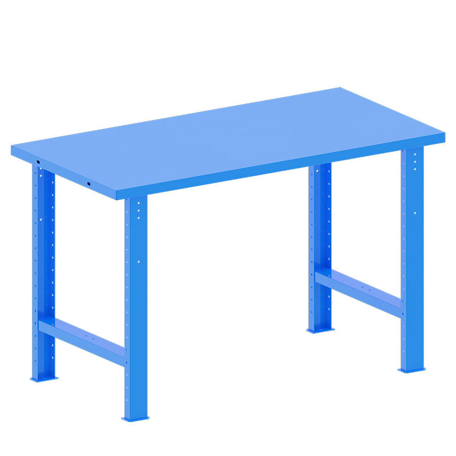 [048220] Banco de trabajo desmontable con encimera de acero - Dim.: 1500x750x940h mm - Azul ral 5012