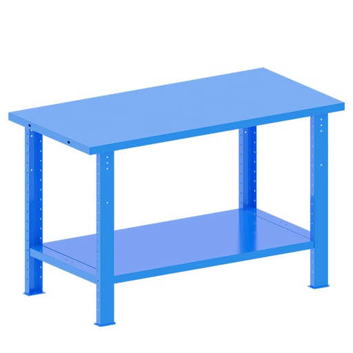 [048222] Banco de trabajo desmontable con encimera de acero - Dim.: 1500x750x940h mm - Azul ral 5012