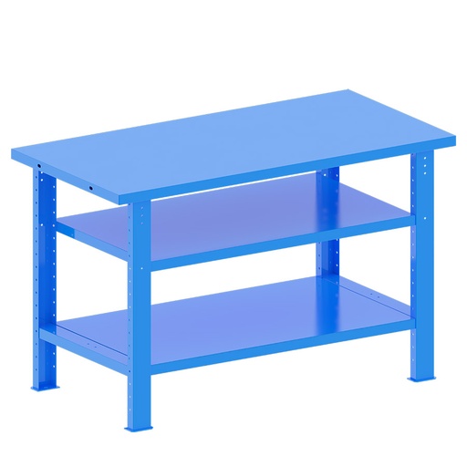 [048223] Banco de trabajo desmontable con encimera de acero - Dim.: 1500x750x940h mm - Azul ral 5012