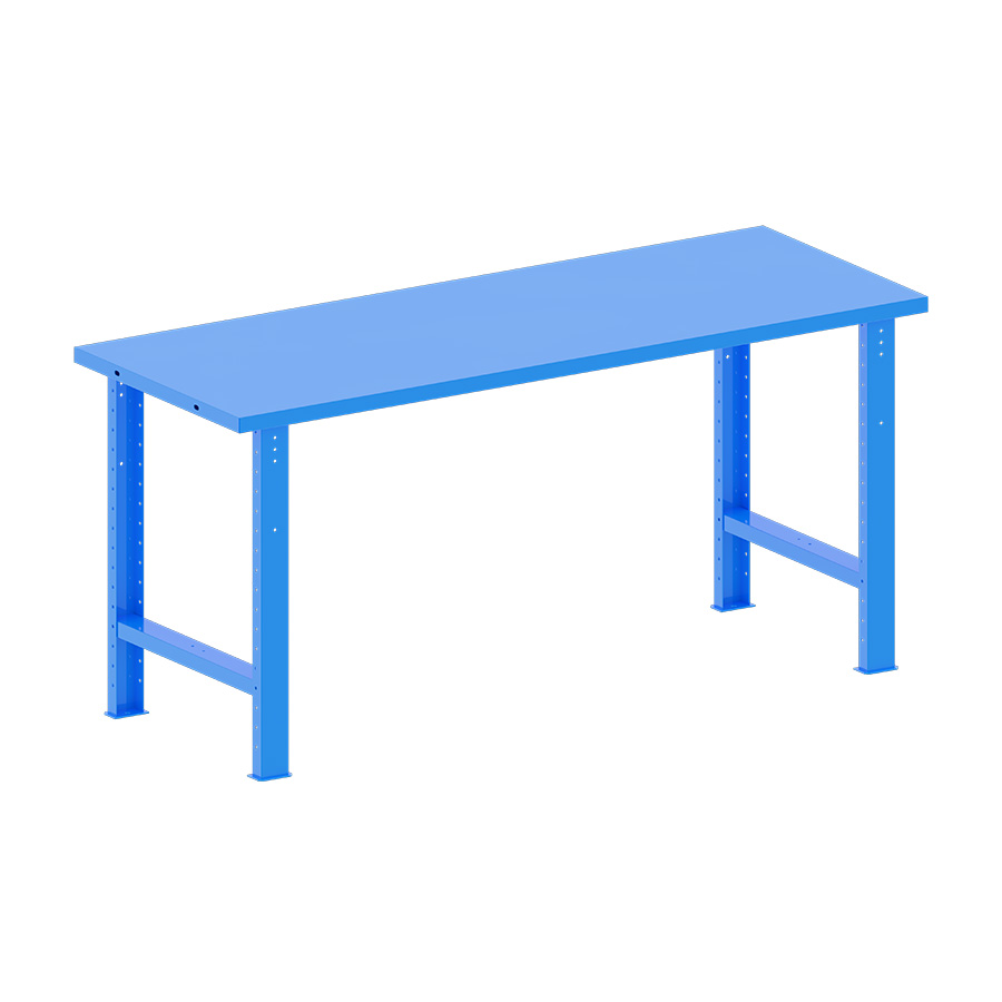 [048262] Banco de trabajo desmontable con encimera de acero - Dim.: 2000x750x940h mm - Azul ral 5012