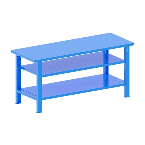 [048265] Banco de trabajo desmontable con encimera de acero - Dim.: 2000x750x940h mm - Azul ral 5012
