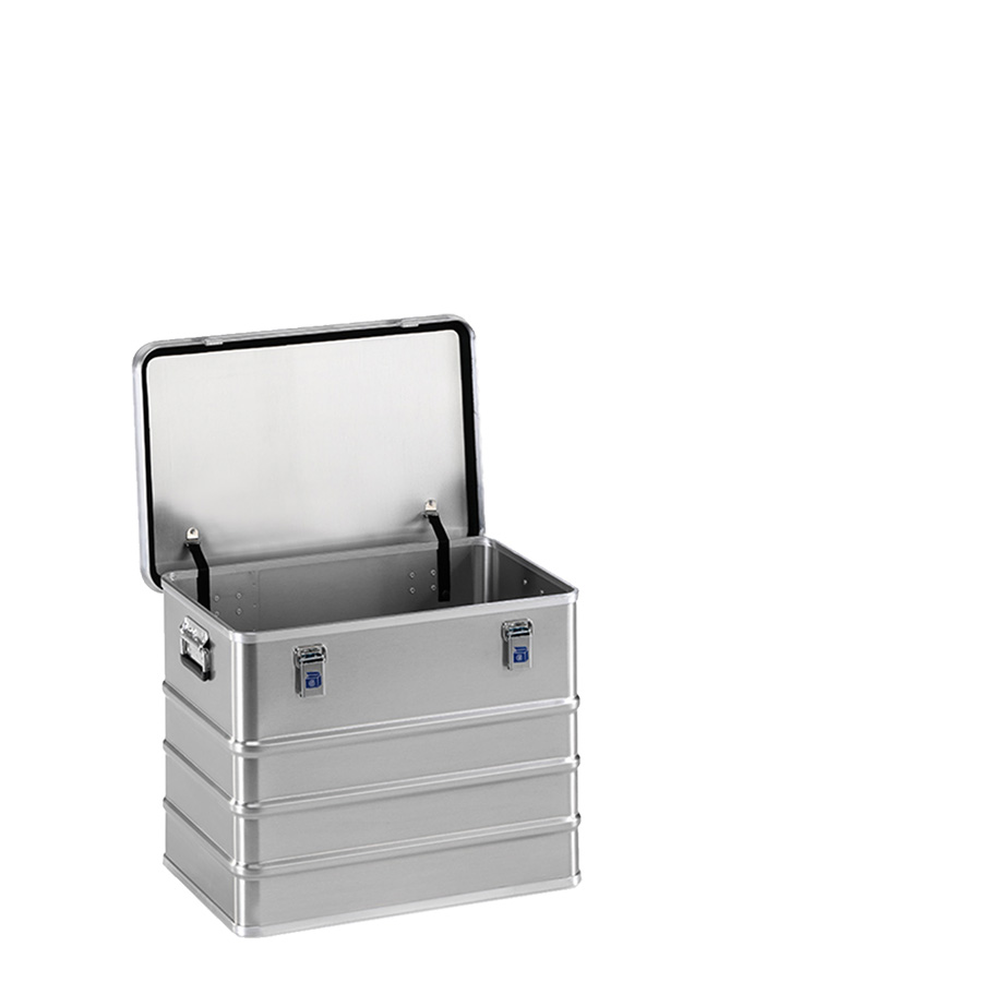 [048345] Arcón de aluminio con tapa, cierres de palanca y asas integradas - Dim.: 655x435x510h mm - Aluminio.