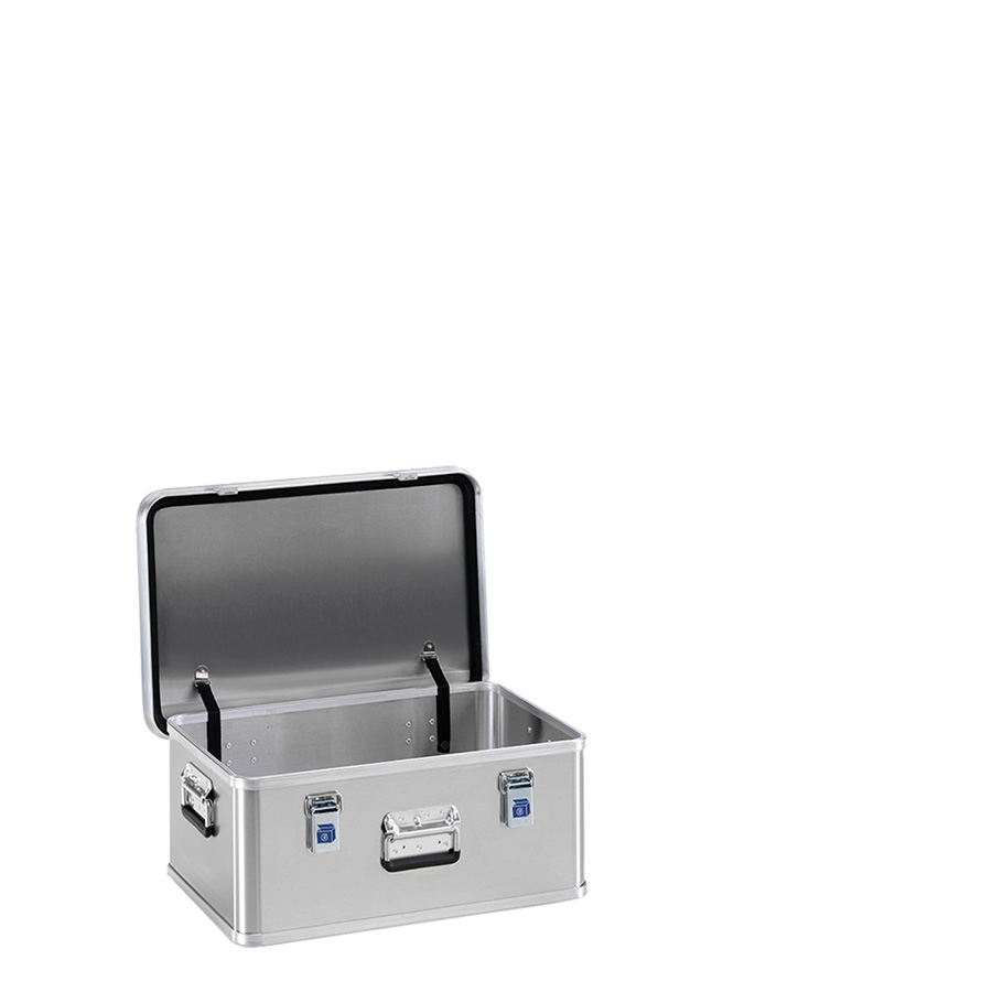 [048351] Arcón de aluminio con tapa, cierres de palanca y asas integradas - Dim.: 588x388x250 mm - Aluminio.