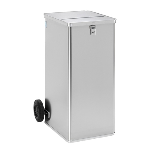 [048368] Basurera de seguridad de 240 l. con ruedas y ranura - Dim.: 575x690x1010h mm - Aluminio