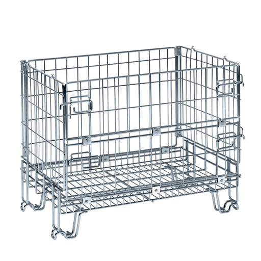 [048534] Contenedor plegable de varilla cincada - Dim.: 860x570x660h mm - Acero cincado