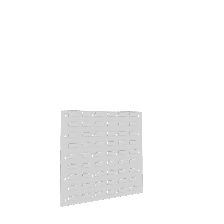 [048537] Panel metálico perforado porta contenedores para fijación a pared - Dim.: 500x450h mm - Gris ral 7035
