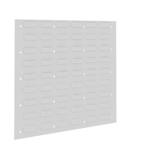 [048537] Panel metálico perforado porta contenedores para fijación a pared - Dim.: 500x450h mm - Gris ral 7035