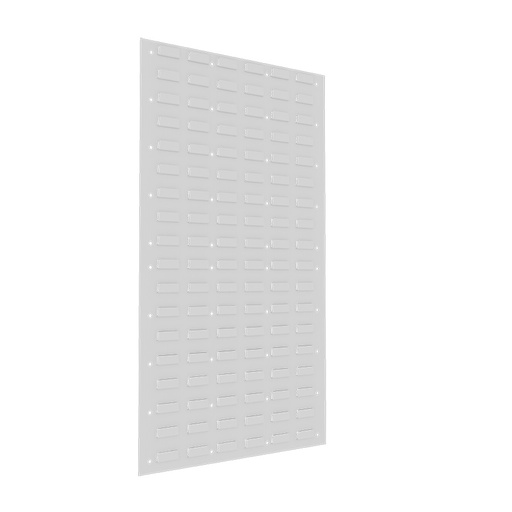 [048538] Panel metálico perforado porta contenedores para fijación a pared - Dim.: 500x900h mm - Gris ral 7035