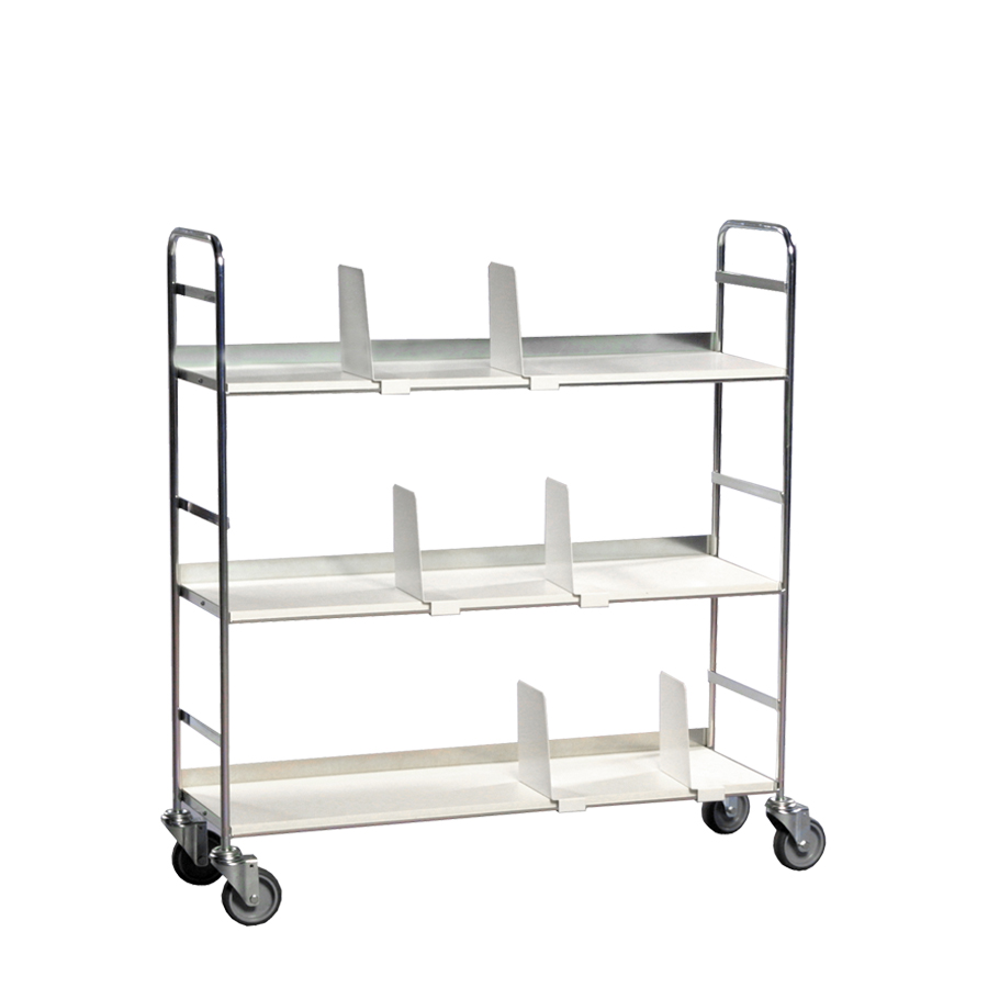 [048562] Carro para oficina de acero con 2 estantes y tope posterior - Dim. plataforma 1000x290x1140h mm - Galvanizado