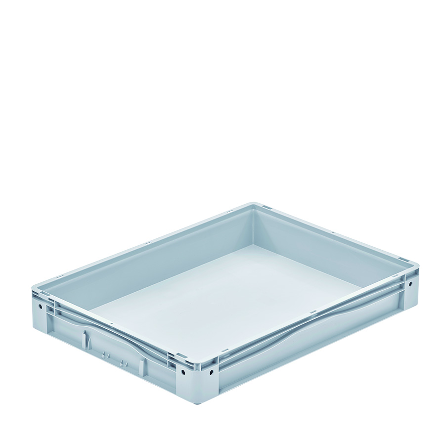 [048563] Contenedor plástico Basicline Plus - Dim.: 800x600x120h mm - Gris