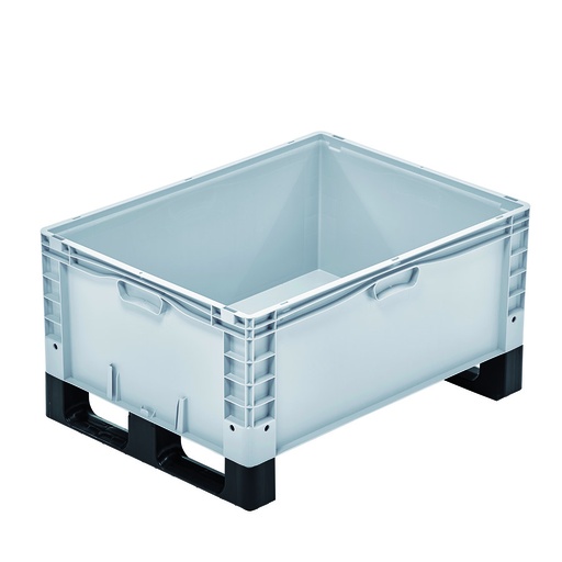 [048576] Contenedor plástico Basicline Plus con patines - Dim.: 800x600x420h mm - Gris