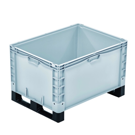 [048579] Contenedor plástico Basicline Plus con patines - Dim.: 800x600x520h mm - Gris