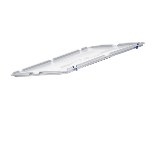 [048595] Tapa plástica con bisagras y ganchos para contenedor plástico Basicline Plus - Dim.: 800x600 mm - Gris