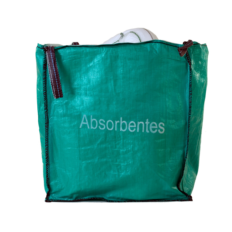 [048602] Big Bag con un kit de absorbentes para recogida de líquidos oleosos - Blanco