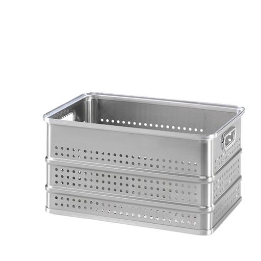 [048637] Caja metálica de aluminio con paredes perforadas - Dim.: 620x400x315h mm - Aluminio