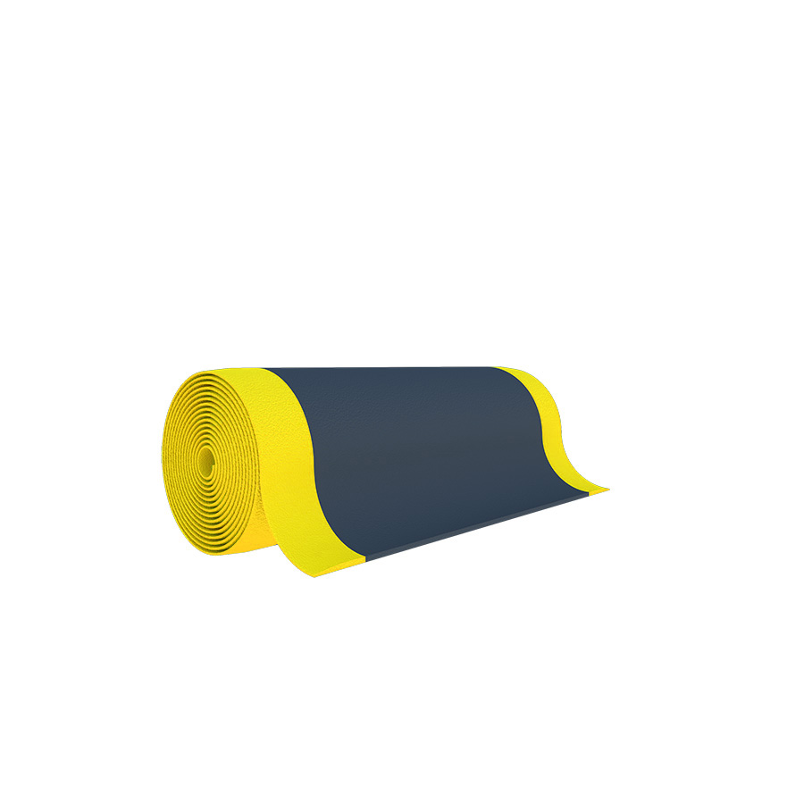 [048745] Rollo de alfombra antifatiga de vinilo - Dim.: 0,91x18,3 m - Negro y amarillo