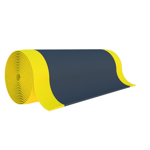 [048745] Rollo de alfombra antifatiga de vinilo - Dim.: 0,91x18,3 m - Negro y amarillo