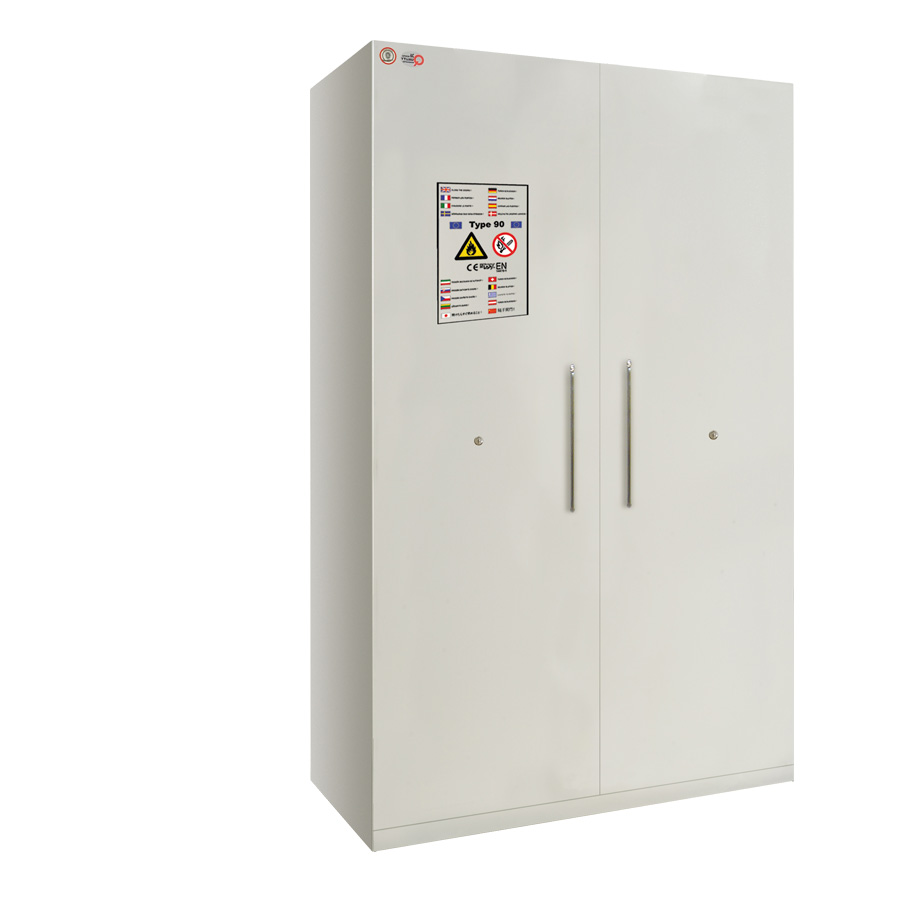 [048758] Armario de seguridad con resistencia al fuego de 90 minutos - Dim.: 1200x600x1950h mm - Gris ral 7035