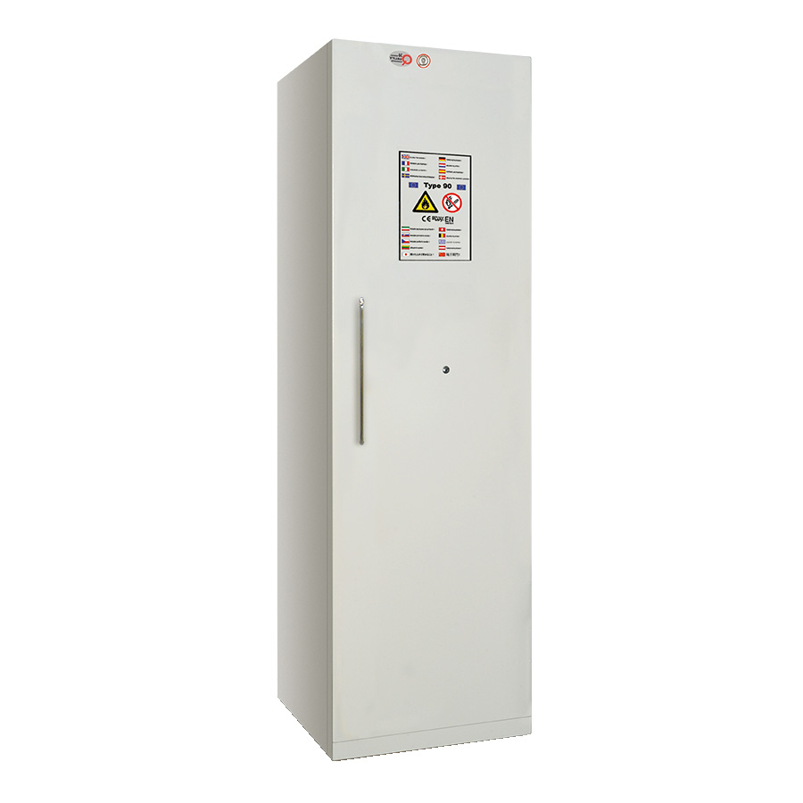 [048759] Armario de seguridad con resistencia al fuego de 90 minutos - Dim.: 595x600x1950h mm - Gris ral 7035