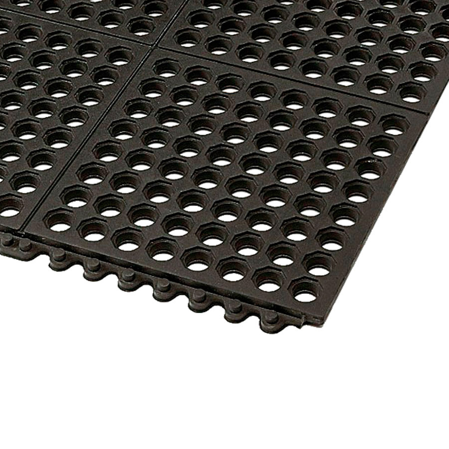 [048930] Loseta plástica perforada para ambientes húmedos - Dim.: 910x910x14,5h mm - Negro