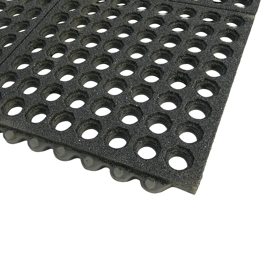 [048932] Loseta plástica perforada para ambientes húmedos - Dim.: 910x910x17,5h mm - Negro