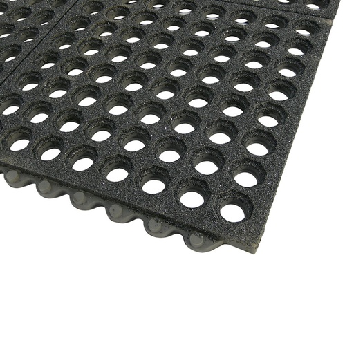 [048932] Loseta plástica perforada para ambientes húmedos - Dim.: 910x910x17,5h mm - Negro