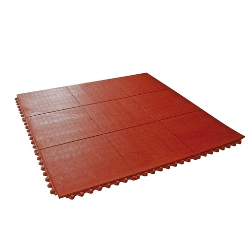 [048934] Loseta plástica lisa para ambientes húmedos - Dim.: 910x910x14,5h mm - Granate