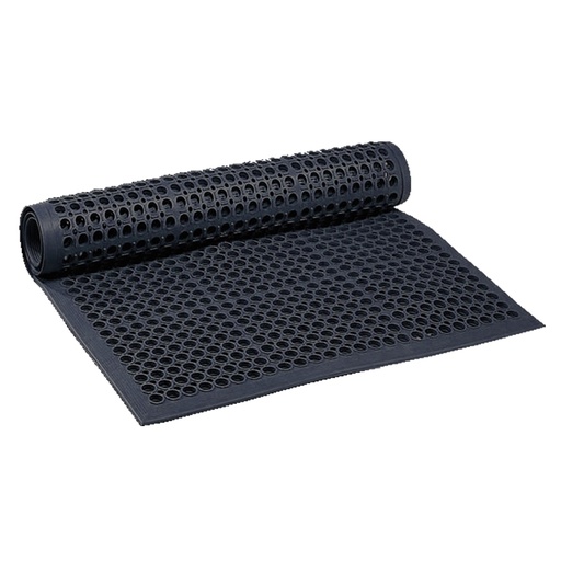 [048941] Alfombra plástica perforada para ambientes húmedos - Dim.: 910x1520x14h mm - Negro