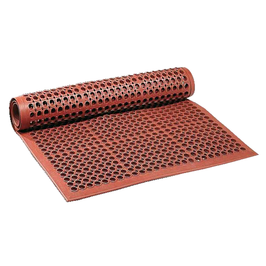 [048942] Alfombra plástica perforada para ambientes húmedos - Dim.: 910x1520x14h mm - Granate