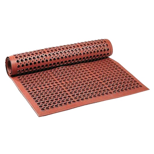 [048942] Alfombra plástica perforada para ambientes húmedos - Dim.: 910x1520x14h mm - Granate