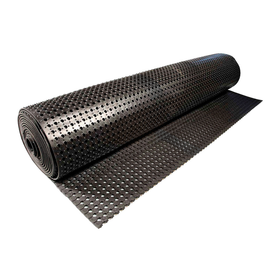 [048945] Rollo de caucho para zonas de paso exteriores - Dim.: 1830x10000x10 mm - Negro