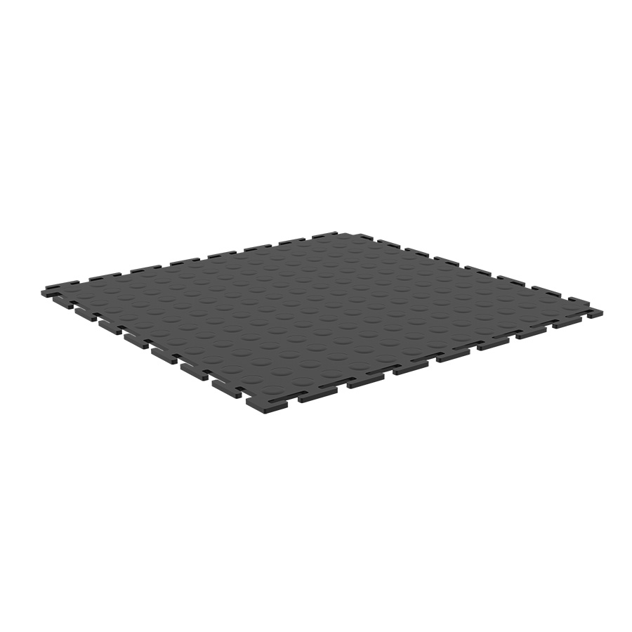 [048959] Loseta de PVC encajable con superficie punteada - Dim.: 501x501x5h mm - Negro
