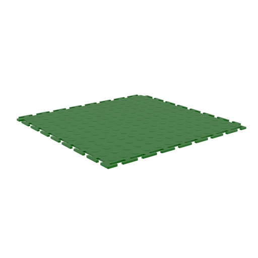 [048965] Pack de 10 losetas de PVC encajables con superficie punteada - Dim.: 501x501x5h mm - Verde