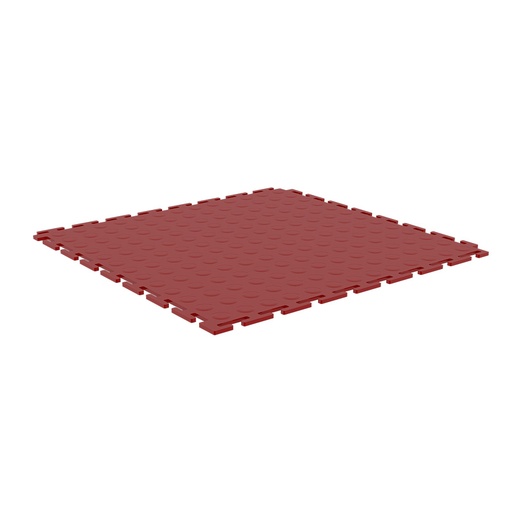 [048967] Pack de 10 losetas de PVC encajables con superficie punteada - Dim.: 501x501x5h mm - Rojo