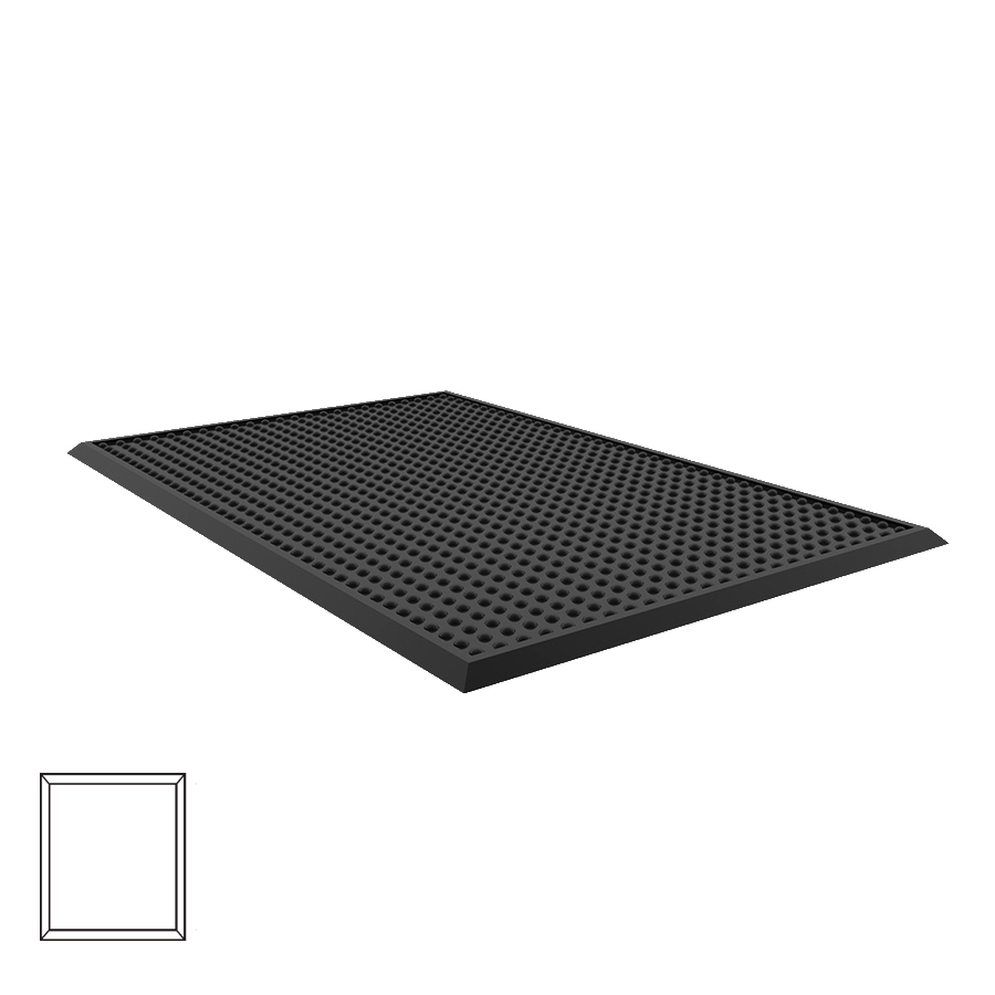 [048985] Alfombra ergonómica contectable - Dim.: 600x900x16h mm - Negro