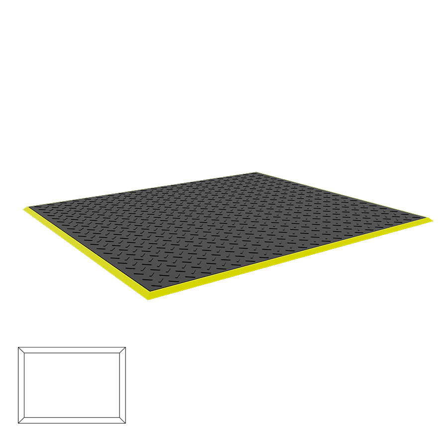 [048987] Alfombra antifatiga contectable - Dim.: 710x790x11h mm - Negro