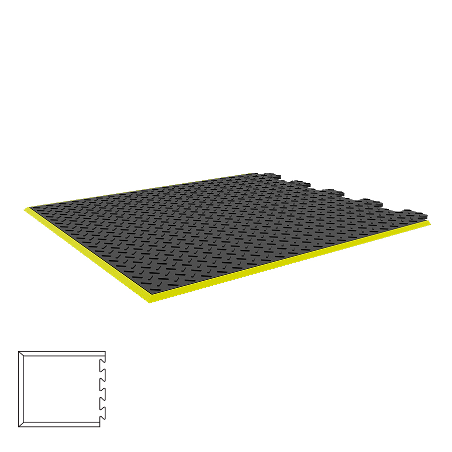 [048988] Alfombra antifatiga contectable - Dim.: 710x790x11h mm - Negro
