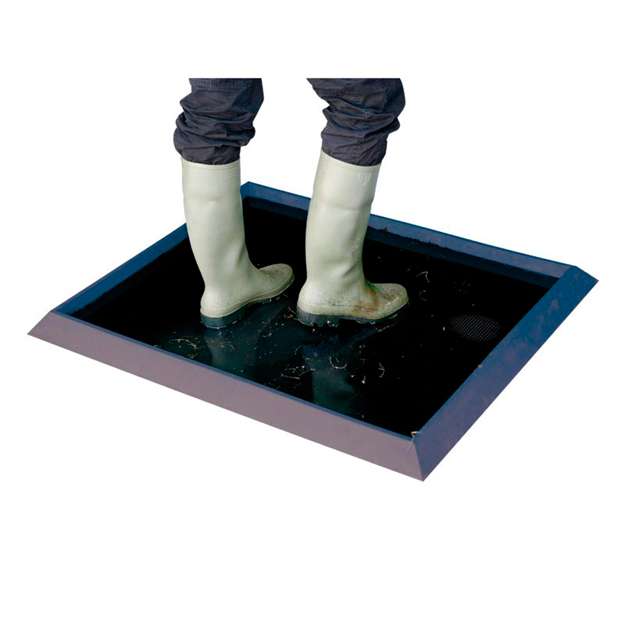 [049007] Alfombra de caucho tipo cubeta para contener productos contaminantes - Dim.: 810x895x50h mm - Negro