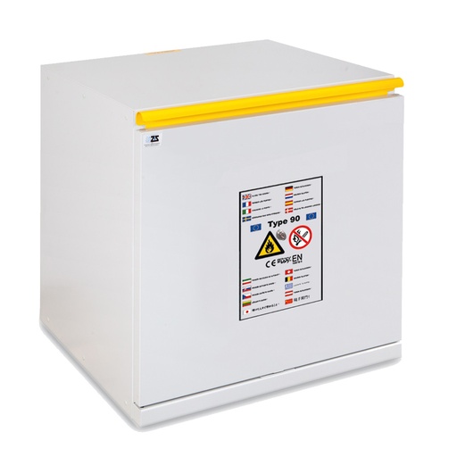 [049019] Armario ignífugo con resistencia al fuego de 90 minutos con 1 cajón extraible - Dim.: 590x520x620h mm - Gris ral 7035