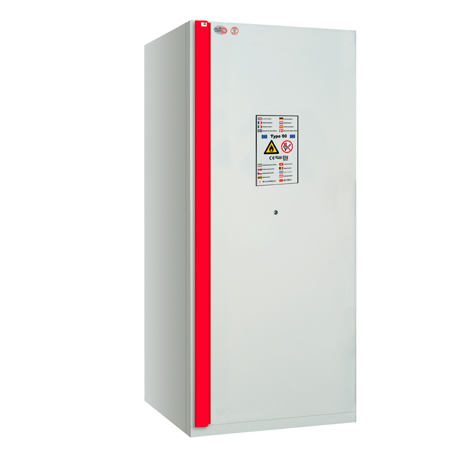 [049068] Armario de seguridad con resistencia al fuego de 90 minutos - Dim.: 895x600x1950h mm - Gris ral 7035