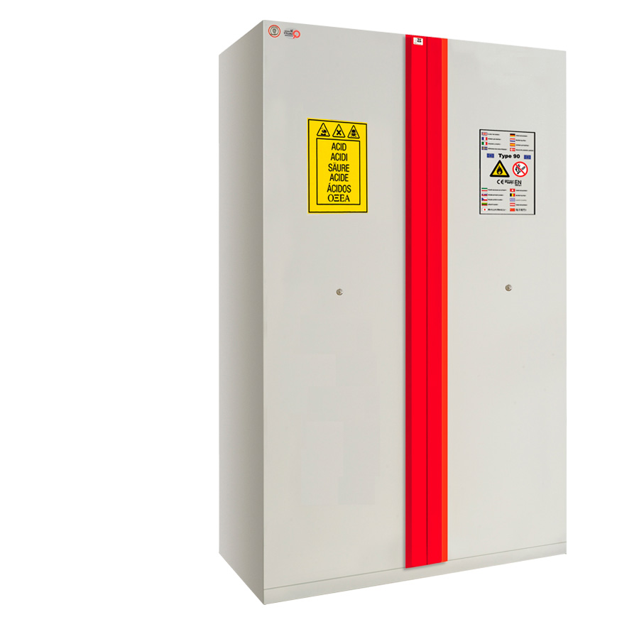 [049070] Armario de seguridad con resistencia al fuego de 90 minutos - Dim.: 1200x600x1950h mm - Gris ral 7035